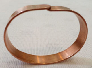 Pulseira chata bracelete em cobre puro ajustável.