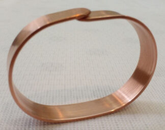 Pulseira chata bracelete em cobre puro ajustável.
